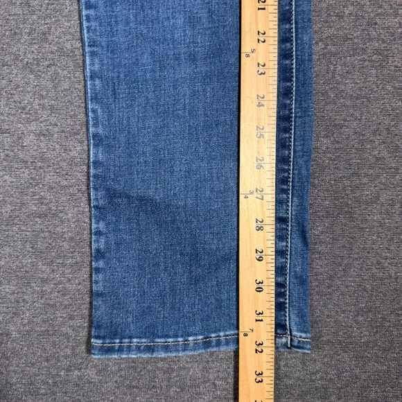 Levi's 314 Shaping Straight Jeans Women 28 Blue Mid Rise Stretch Denim Pants Mom - Picture 7 of 8